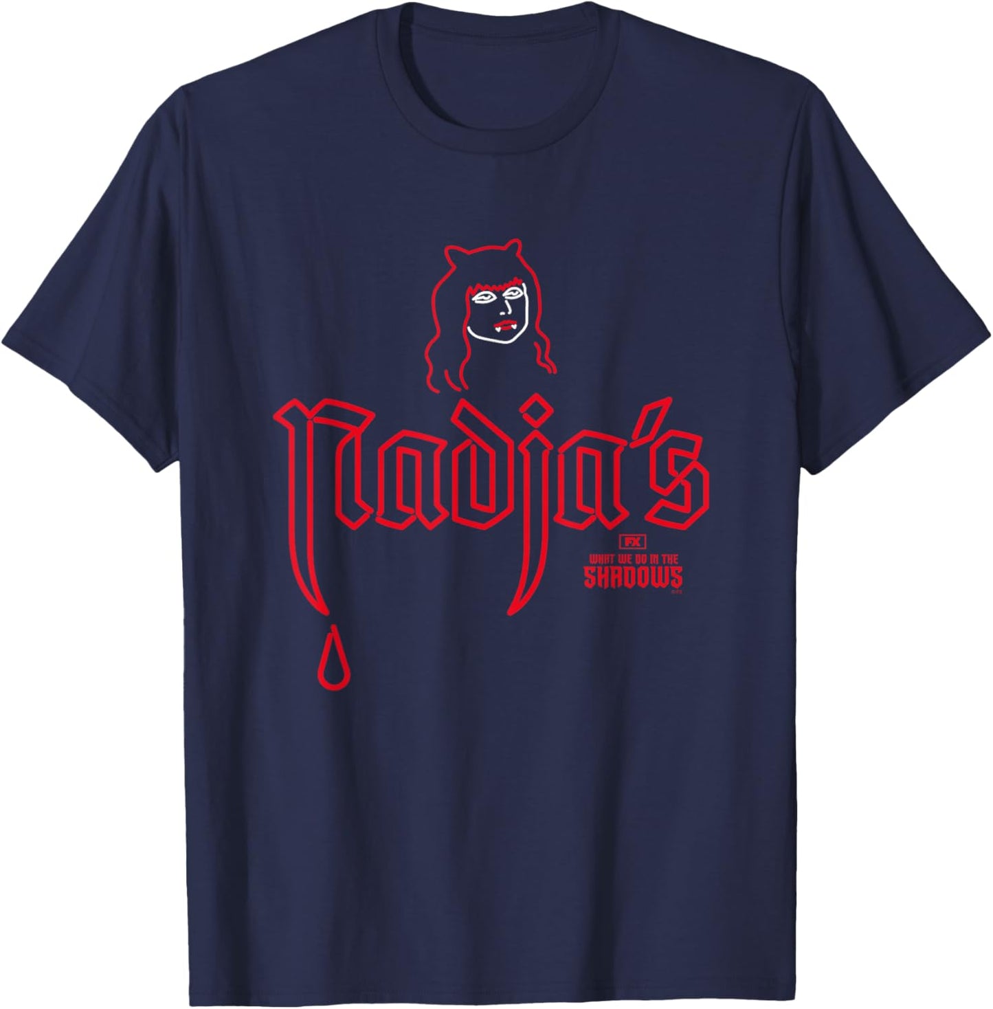 What We Do in The Shadows Iconic Nadja's Nightclub Big Logo T-Shirt - T-Shirt | Navy
