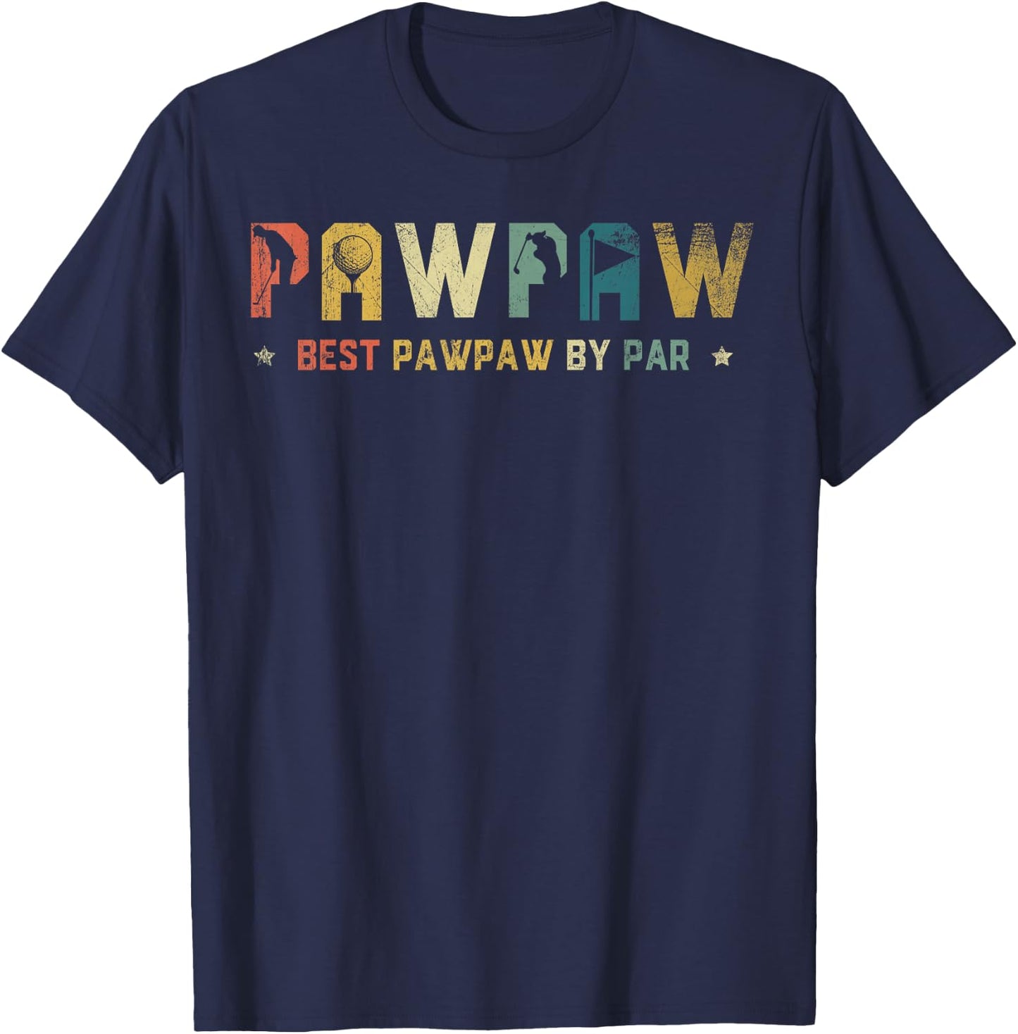 Best Pawpaw By Par Funny Golf Father's Day T-Shirt - T-Shirt | Navy