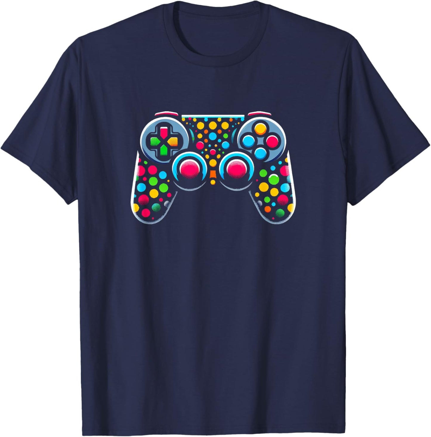 Boys Polka Dot Shirt Gaming Dots Boys Kid Toddler Youth T-Shirt - T-Shirt | Navy