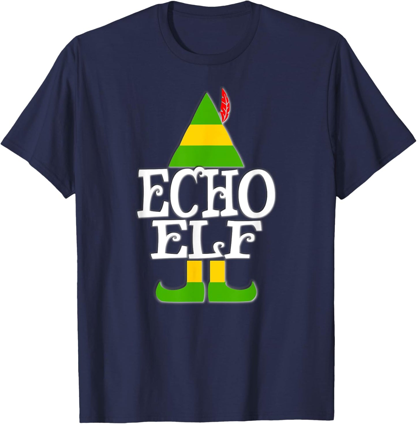Echo Elf RDCS Cardiac Ultrasound Tech Christmas Sonographer T-Shirt - T-Shirt | Navy