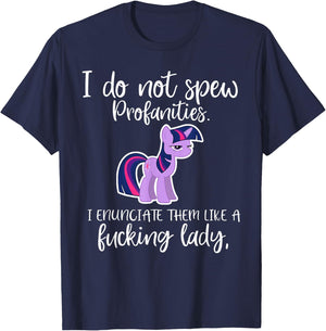 I Do Not Spew Profanities I Enunciate Them Unicorn T-Shirt - T-Shirt | Navy