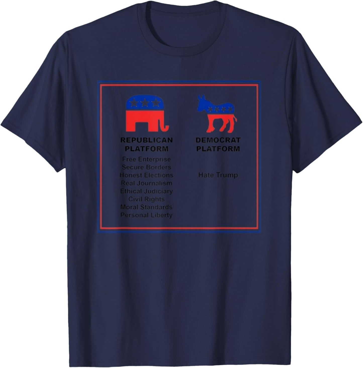 Vote Republican Evolution Trumplican Conservative Platform T-Shirt - T-Shirt | Navy