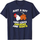 Just a Boy Who Loves Chickens And Goats T-Shirt - T-Shirt | Navy