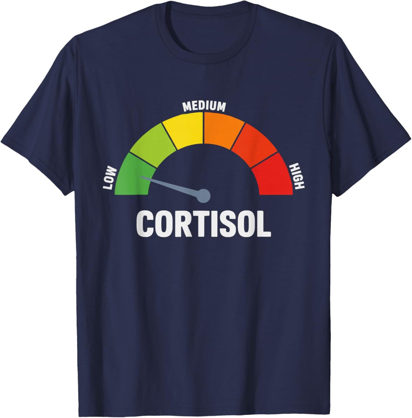 Niedriger Cortisolspiegel Meme T-Shirt - T-Shirt | Navy