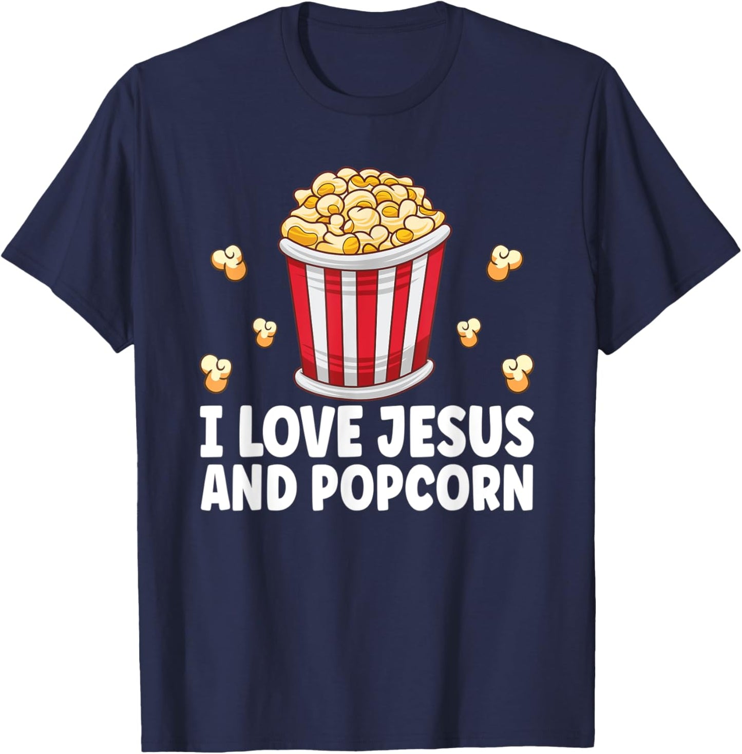 Popcorn Lover Movie Snack Theater Funny Cinema T-Shirt - T-Shirt | Navy