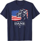 Proud Great Dane Dad American Flag patriotic giant dog T-Shirt - T-Shirt | Navy