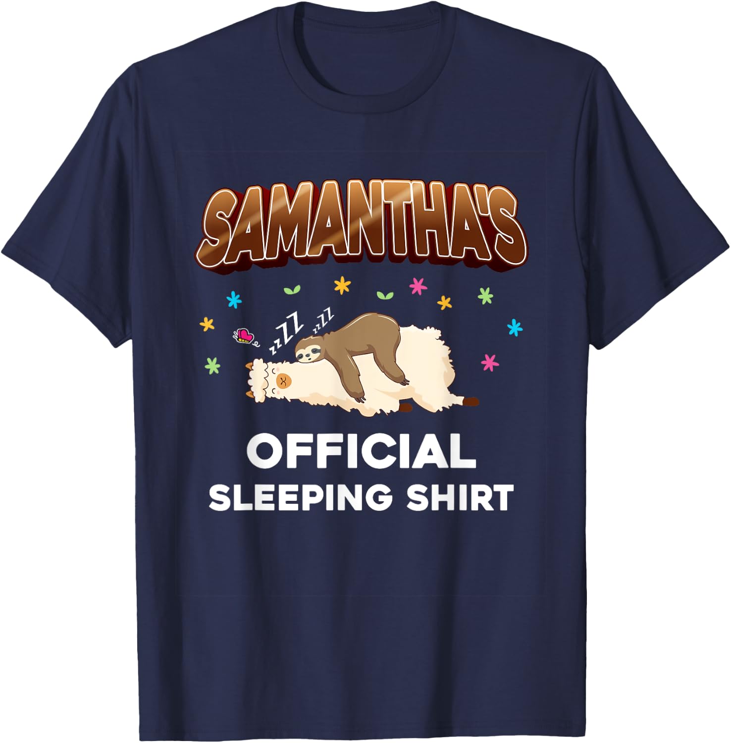 Personalized Samantha Birthday First Name Samantha T-Shirt - T-Shirt | Navy