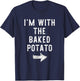 I’m With The Baked Potato Funny Halloween Couple Costume T-Shirt - T-Shirt | Navy