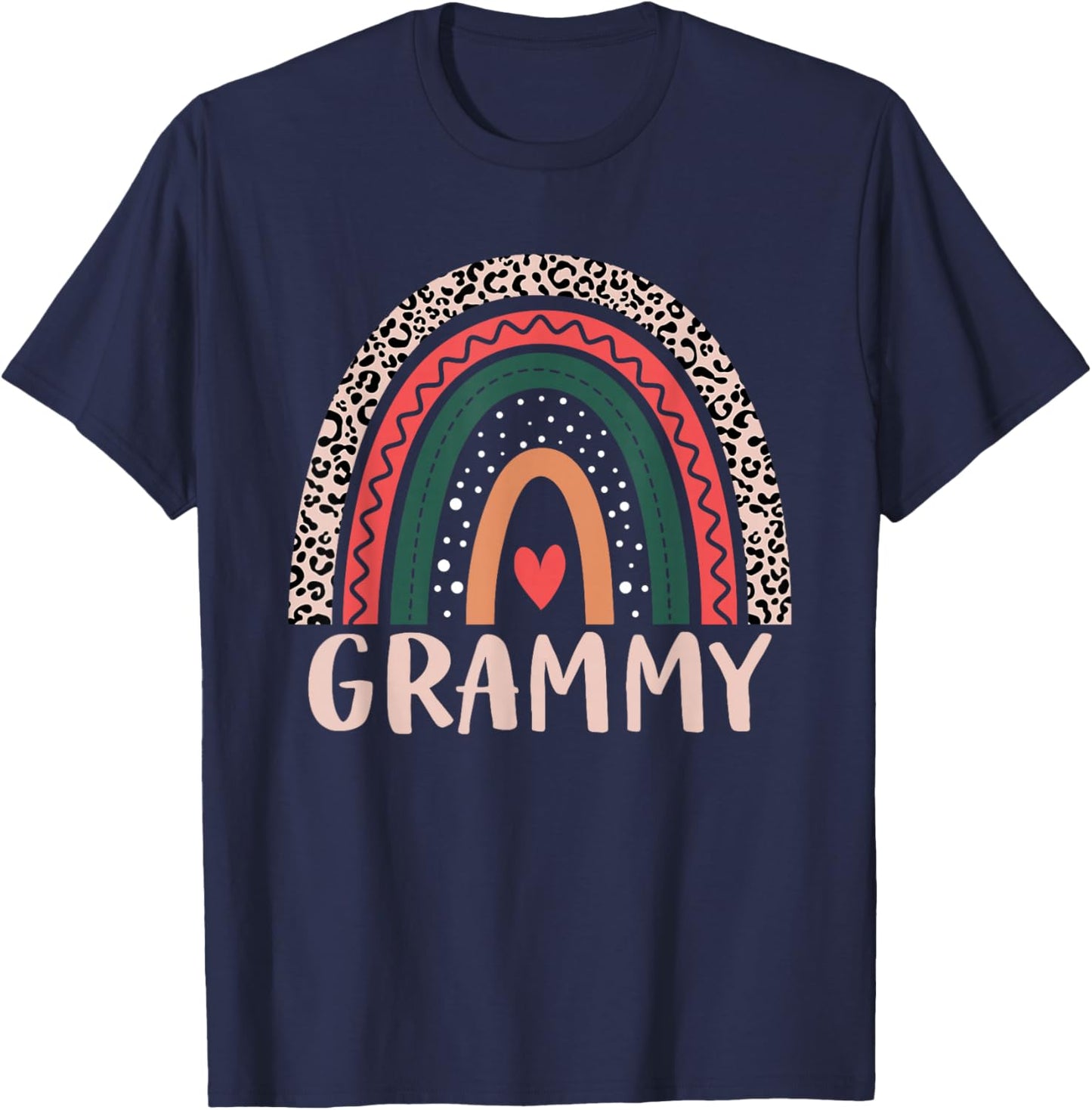 Grammy Rainbow Grandma Grandmother Women Mothers Day Grammy T-Shirt - T-Shirt | Navy