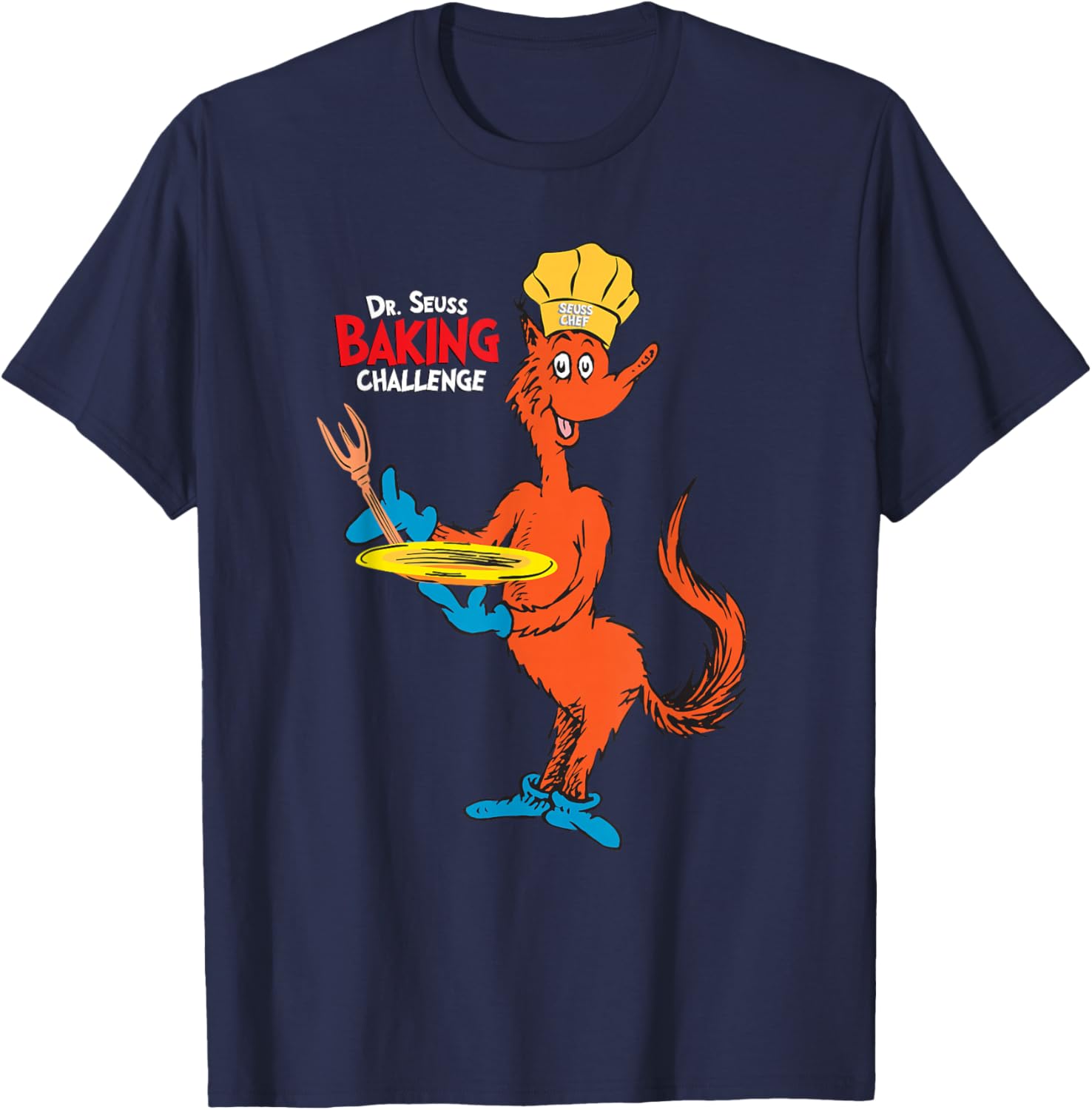 Dr. Seuss Baking Challenge Fox in Socks T-Shirt - T-Shirt | Navy