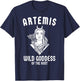 Artemis Wild Goddess of Hunt Greek Mythology Ancient Hunter T-Shirt - T-Shirt | Navy