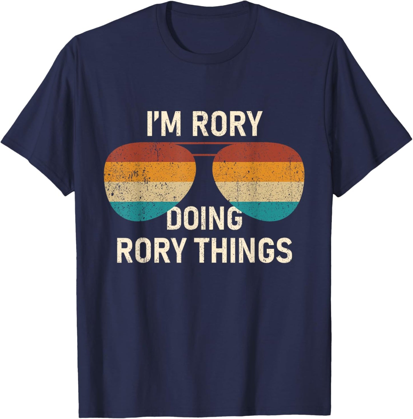 I'm Rory Doing Rory Things Retro Sunglass Personalized T-Shirt - T-Shirt | Navy