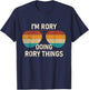 I'm Rory Doing Rory Things Retro Sunglass Personalized T-Shirt - T-Shirt | Navy