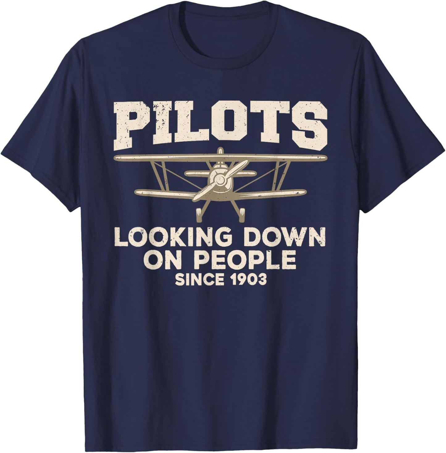 Funny Pilot Design Women Aviation Airplane Pilot T-Shirt - T-Shirt | Navy