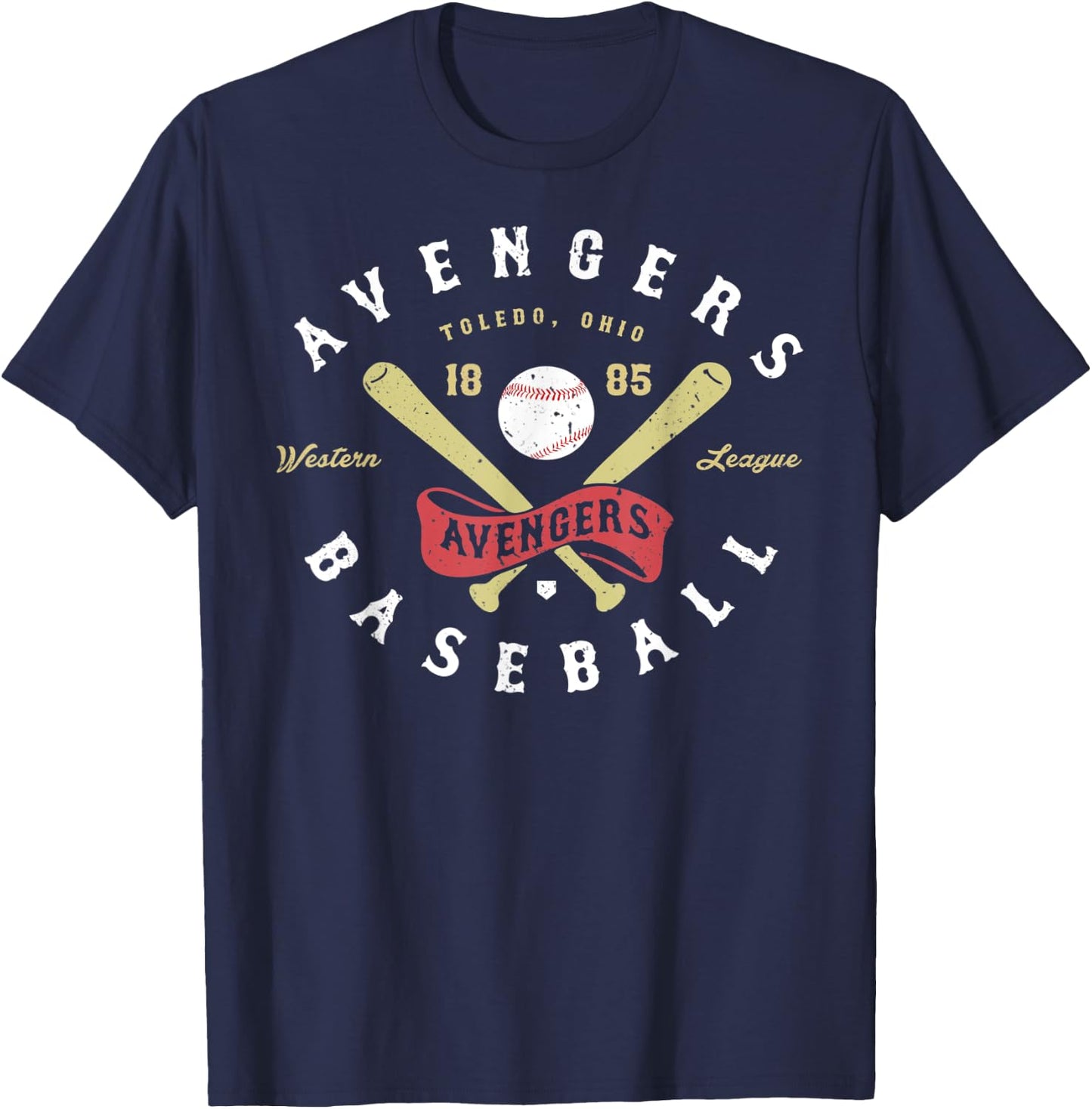 Toledo Avengers - Ohio - Vintage Defunct Baseball Teams T-Shirt - T-Shirt | Navy