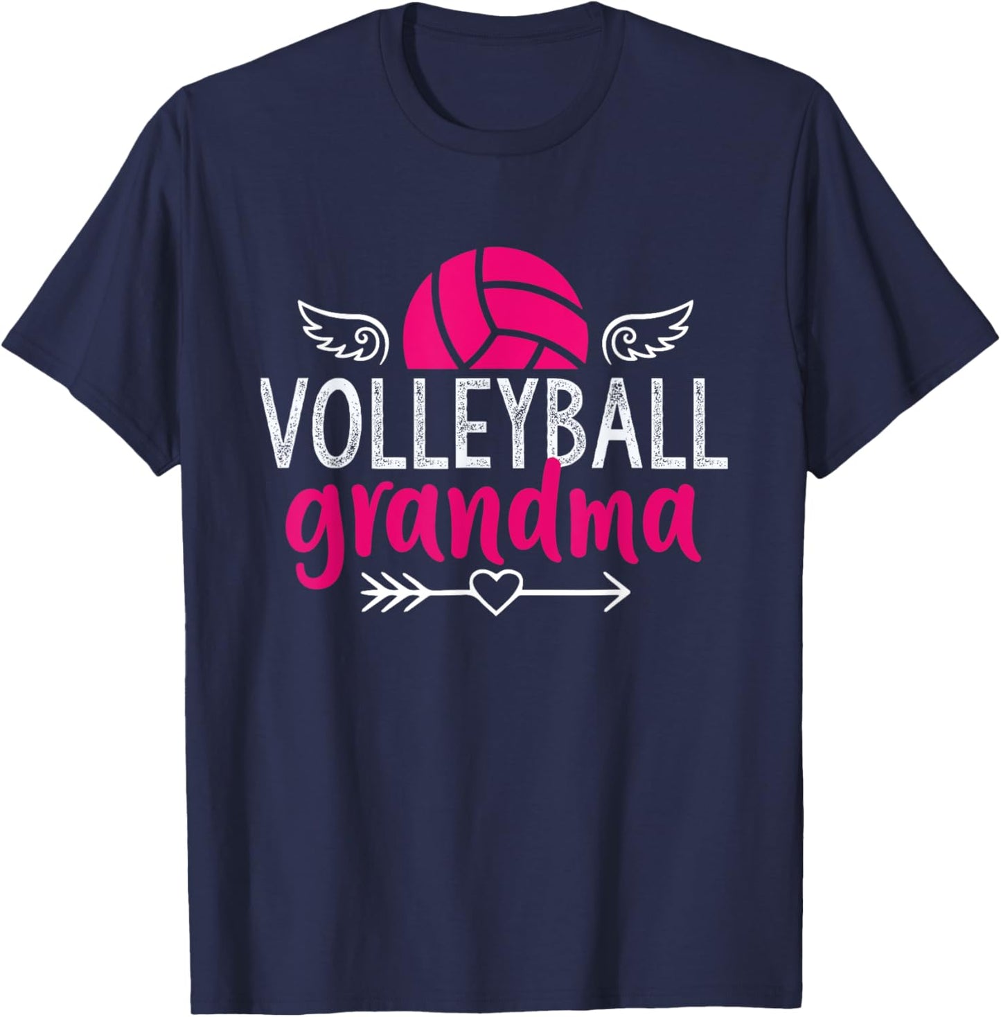 Volleyball Player Grandma Volleyball Lover Volleyball Women T-Shirt - T-Shirt | Navy