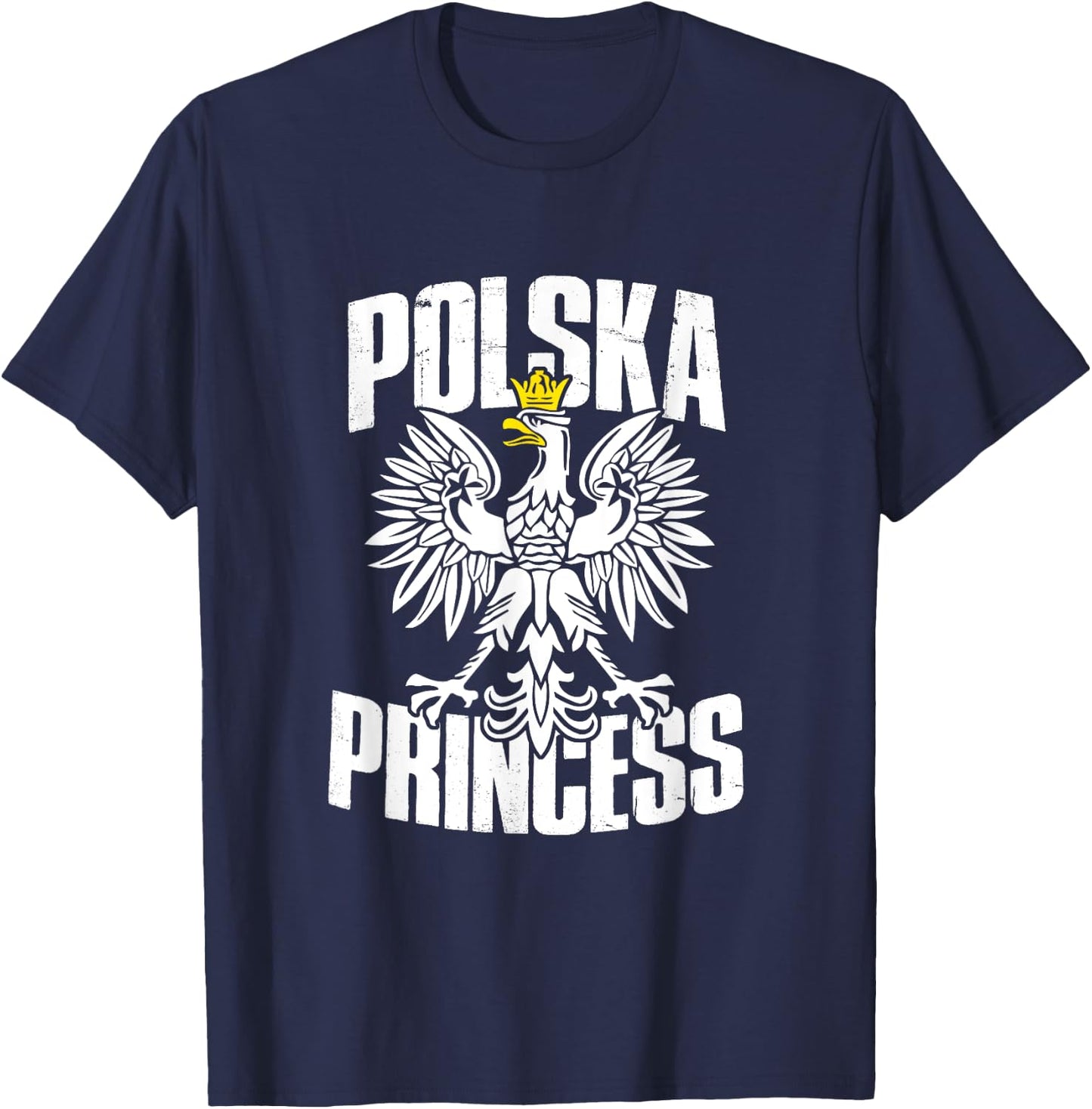 Polska Princess Retro Vintage Eagle Polish Pride Poland T-Shirt - T-Shirt | Navy
