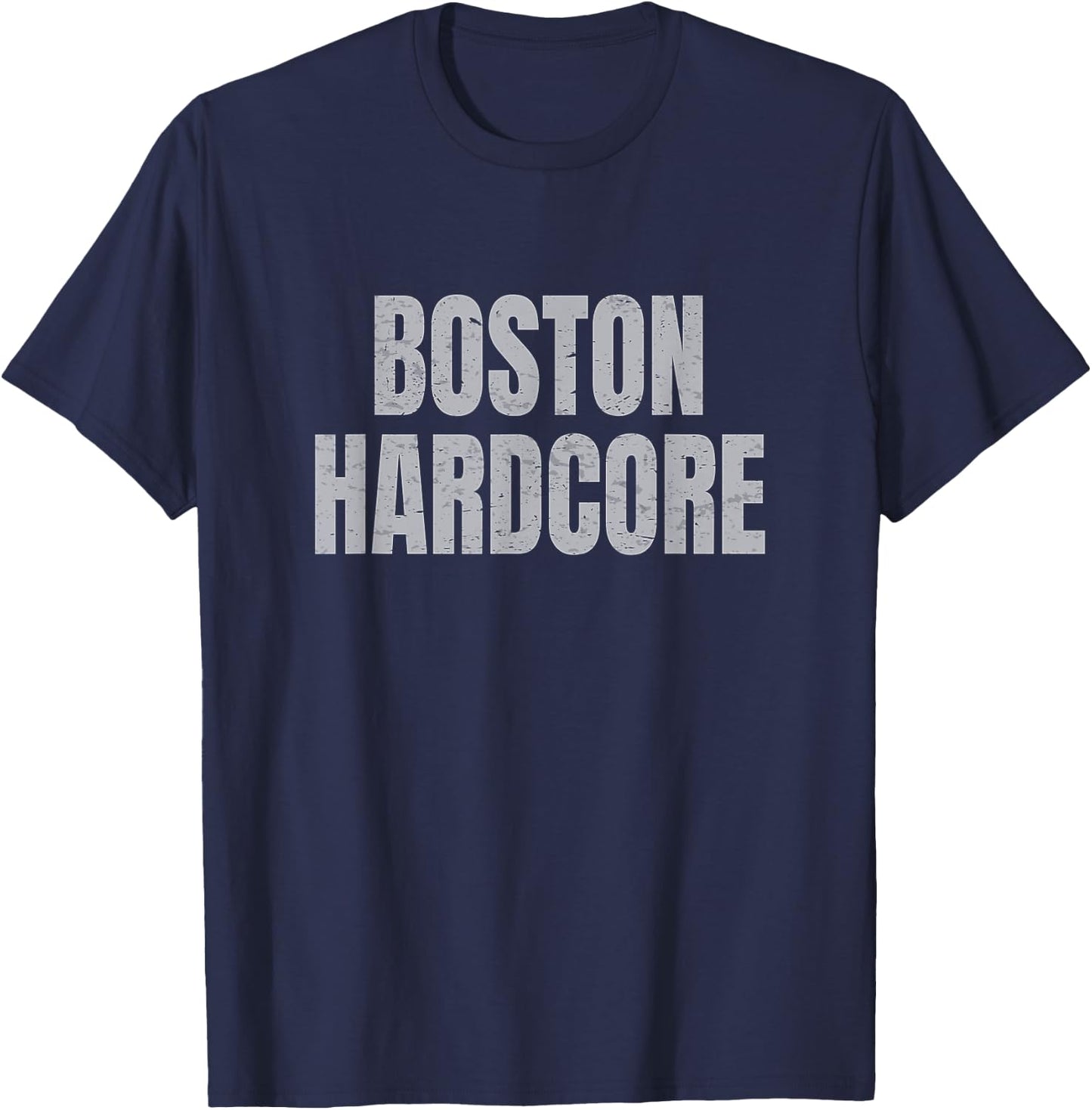 Distressed Boston hardcore punk T-Shirt - T-Shirt | Navy