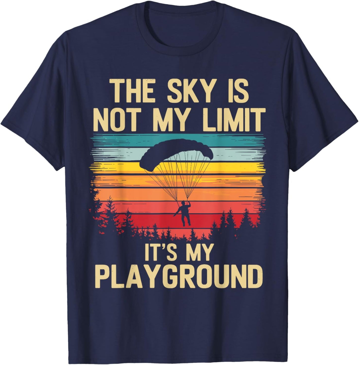 Funny Skydiving Men Women Skydive Parachute Sky Diver Lover T-Shirt - T-Shirt | Navy