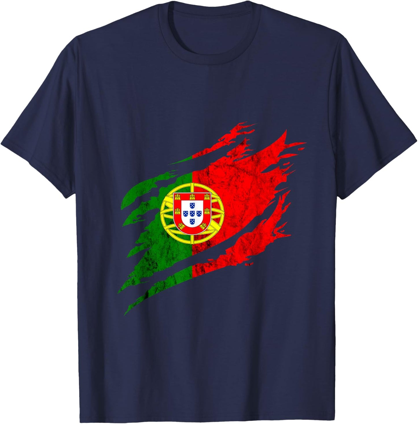 Heroic Flag Portugal Portuguese Flag Portuguese Pride T-Shirt - T-Shirt | Navy