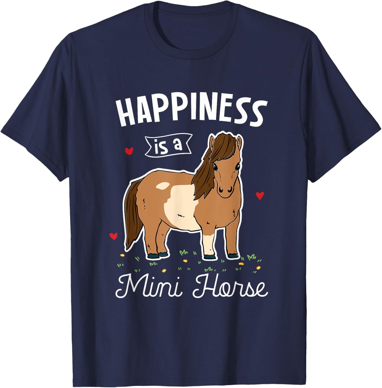 Miniature horse horse lover gifts Happiness Is A Mini Horse T-Shirt - T-Shirt | Navy