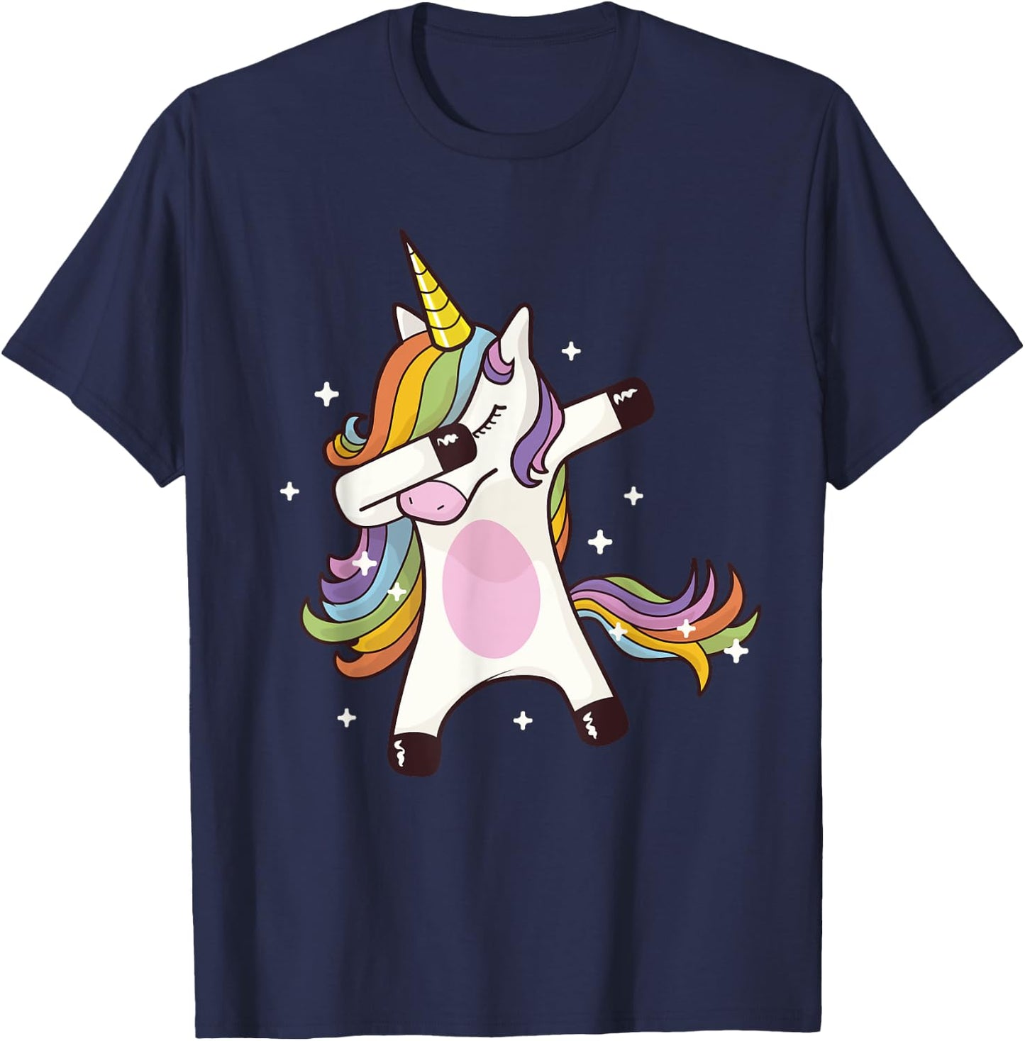 Dabbing Unicorn T-Shirt - T-Shirt | Navy