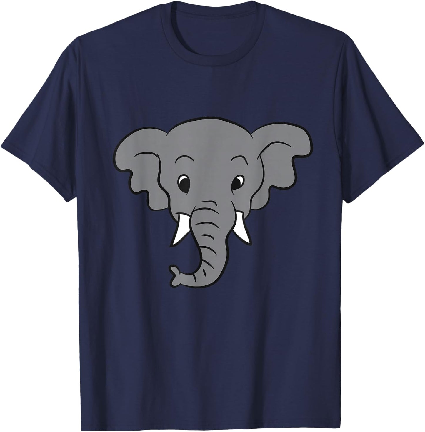 Elephant Love Elephants Funny Elephant Face Elephant T-Shirt - T-Shirt | Navy