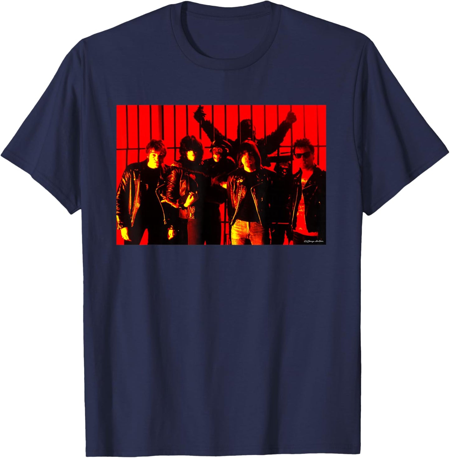 The Ramones Animal Boy Alt Shot by George DuBose T-Shirt - T-Shirt | Navy