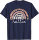hattie Name Personalized Cute Women Rainbow Appreciation T-Shirt - T-Shirt | Navy