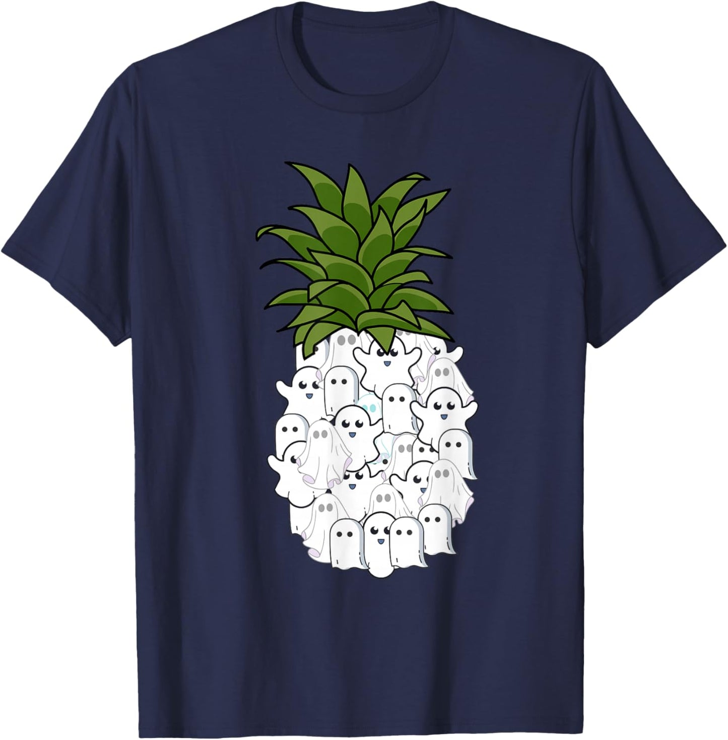 Halloween Pineapple Costume Funny Party Ghost Pineapple Love T-Shirt - T-Shirt | Navy