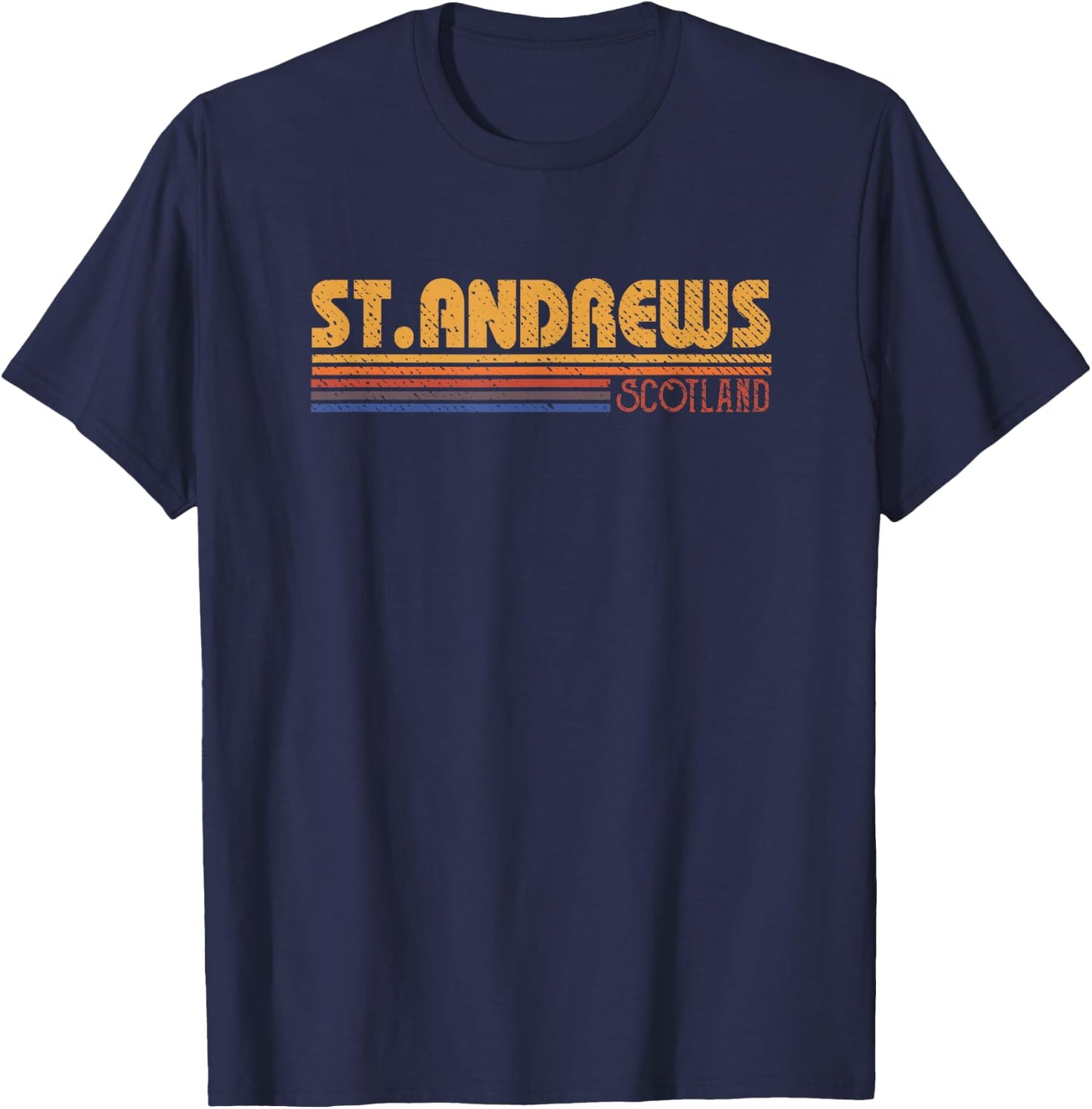 Retro St. Andrews Scotland T-Shirt - T-Shirt | Navy