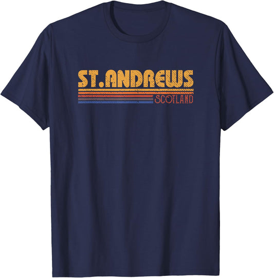 Retro St. Andrews Scotland T-Shirt - T-Shirt | Navy