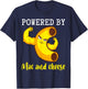 Powered By Mac N' Cheese Menu Restaurant Macaroni Pasta Mac T-Shirt - T-Shirt | Navy
