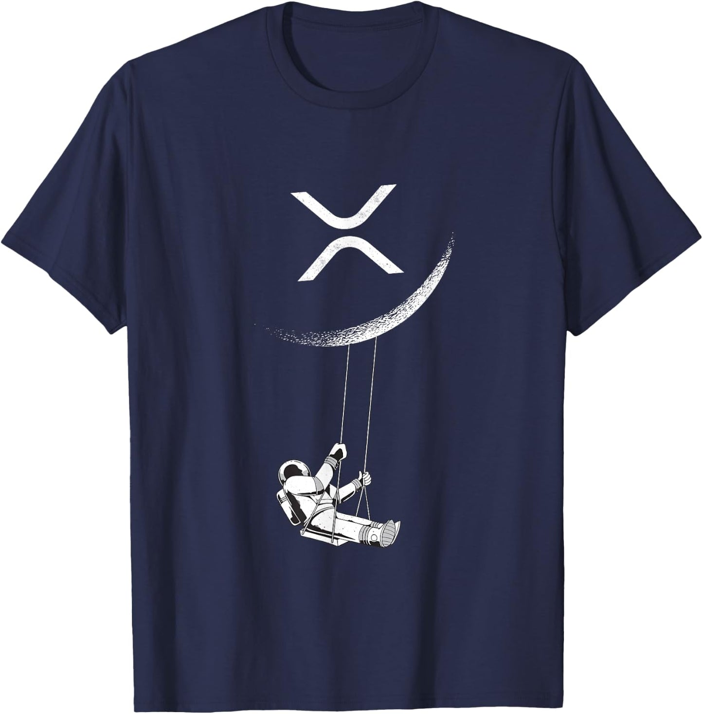 XRP Moon Merch Cryptocurrency Crypto Currency Merchandise T-Shirt - T-Shirt | Navy