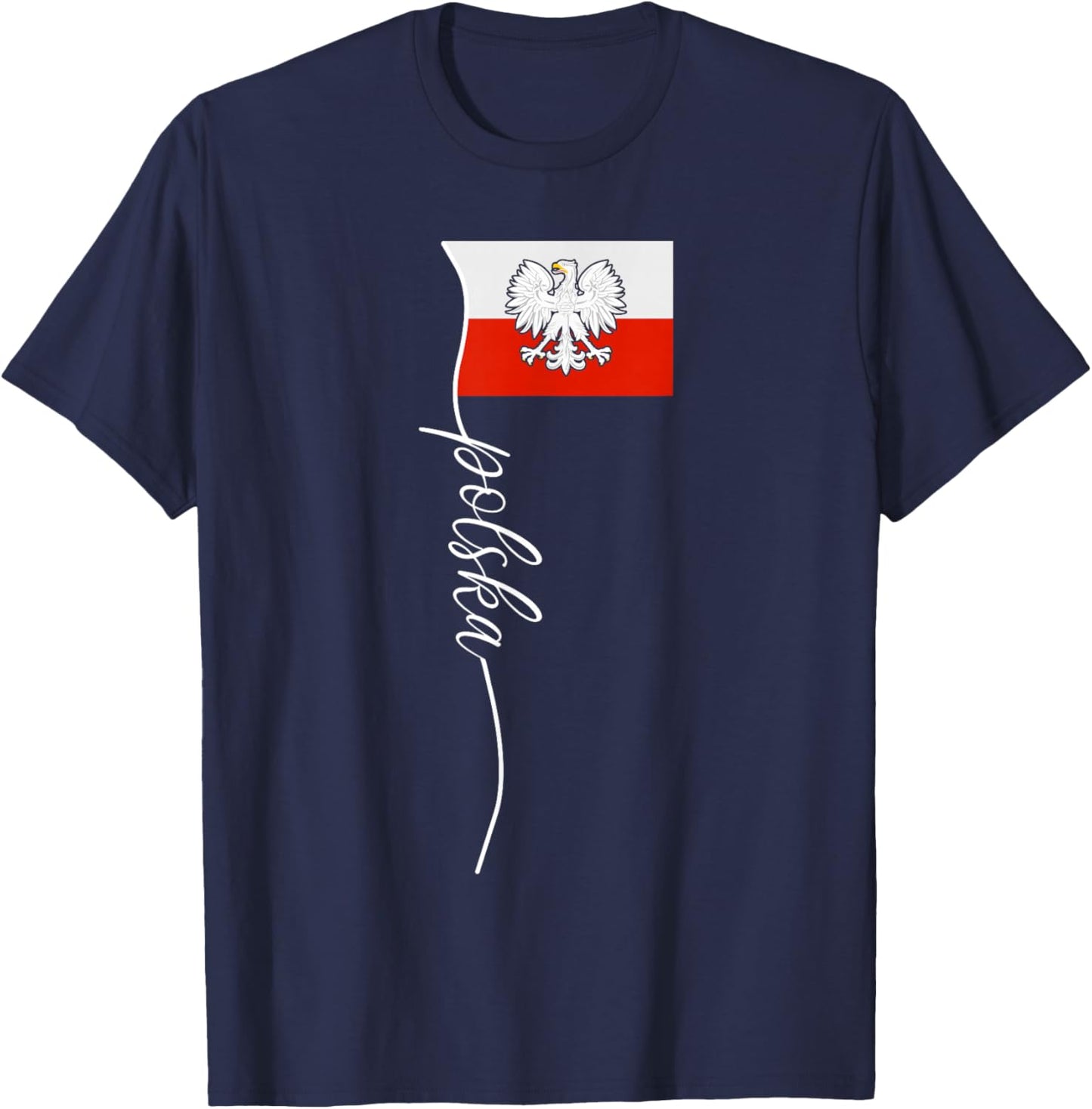 Poland For Gift Poland Poland Warsaw Flag T-Shirt - T-Shirt | Navy
