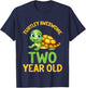 Kids Turtley Awesome Two Year Old Cute Turtle 2nd Birthday T-Shirt - T-Shirt | Navy