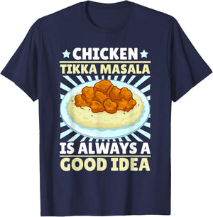 Chicken Tikka Masala Food Indian Recipe T-Shirt - T-Shirt | Navy