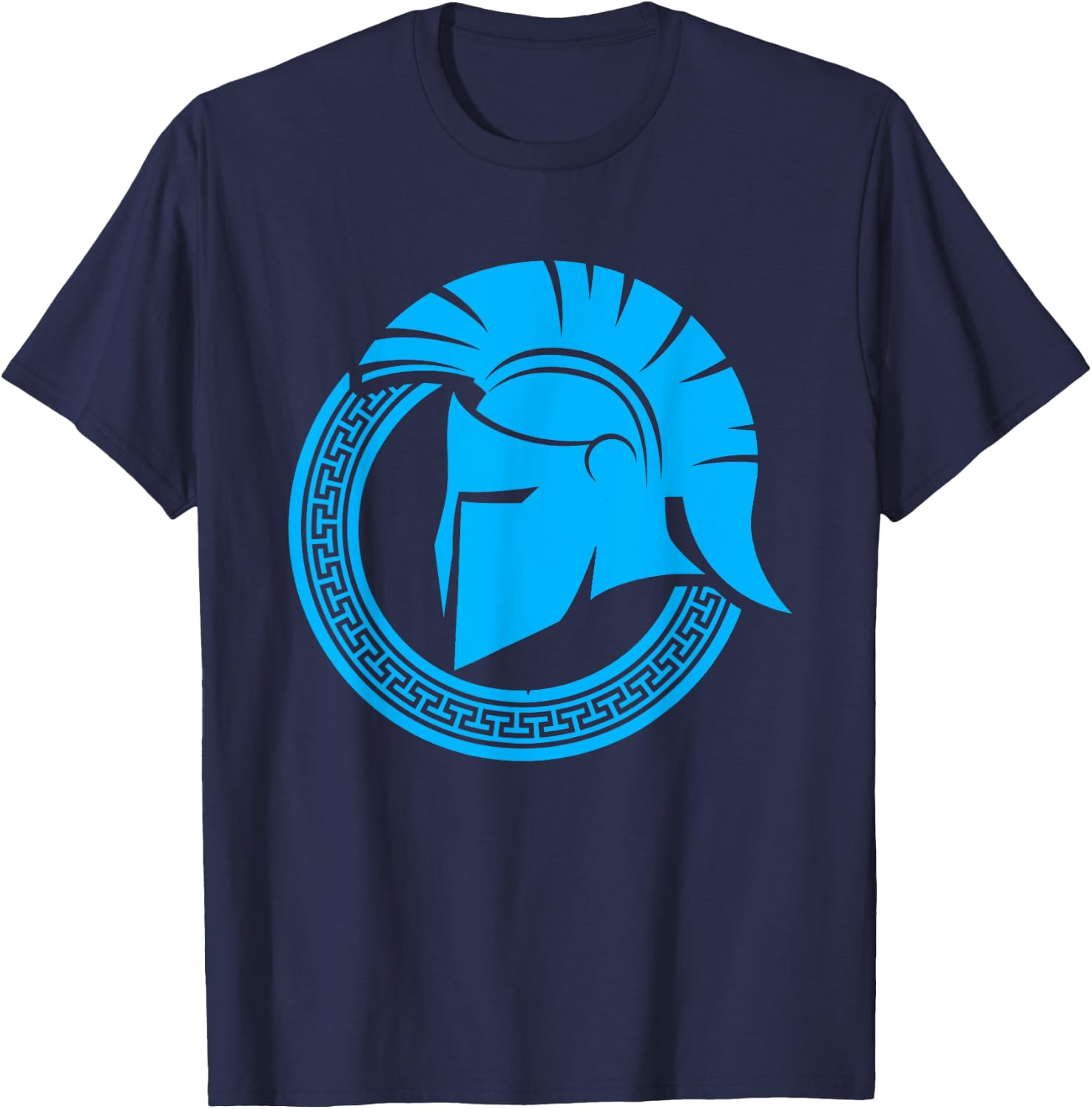 Spartan Warrior Helmet Ancient Greek Gym T-Shirt - T-Shirt | Navy