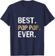 Pop Pop Gift from Granddaughter Grandson Best Pop Pop Ever T-Shirt - T-Shirt | Navy