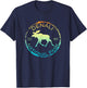 Denali National Park Alaska Retro Moose Hiker Souvenir T-Shirt - T-Shirt | Navy