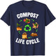 Compost Life Cycle T-Shirt - T-Shirt | Navy