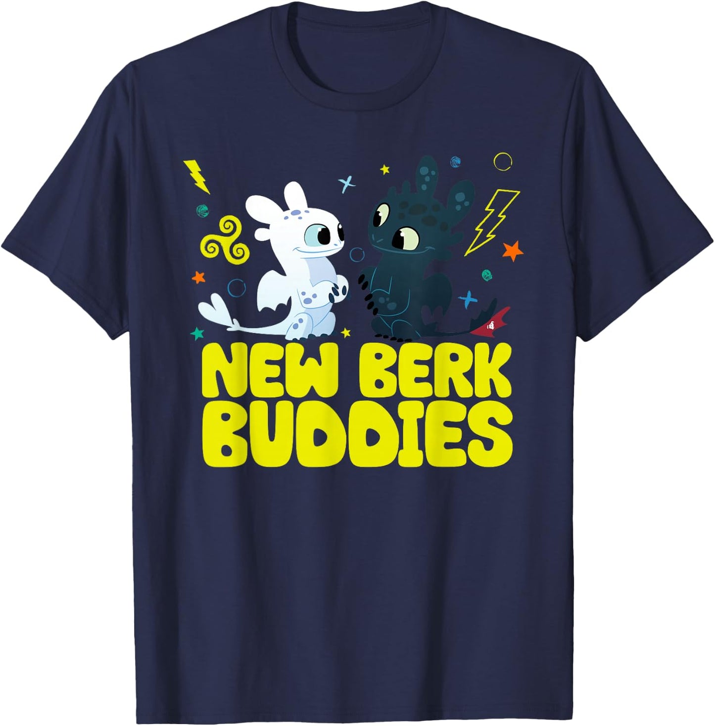 How to Train Your Dragon 3 New Berk Buddies T-Shirt - T-Shirt | Navy