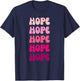 Hope First Name Minimalist Design T-Shirt - T-Shirt | Navy