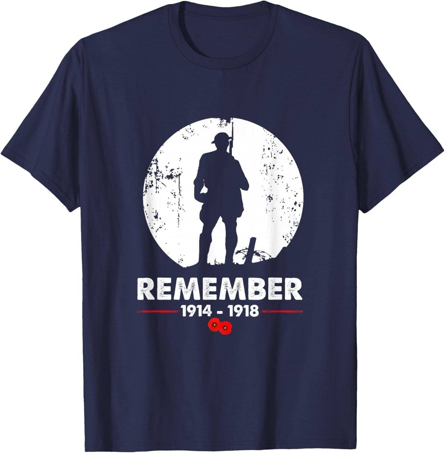 World War 1 Remember - First World War T-Shirt - T-Shirt | Navy