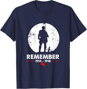 World War 1 Remember - First World War T-Shirt - T-Shirt | Navy