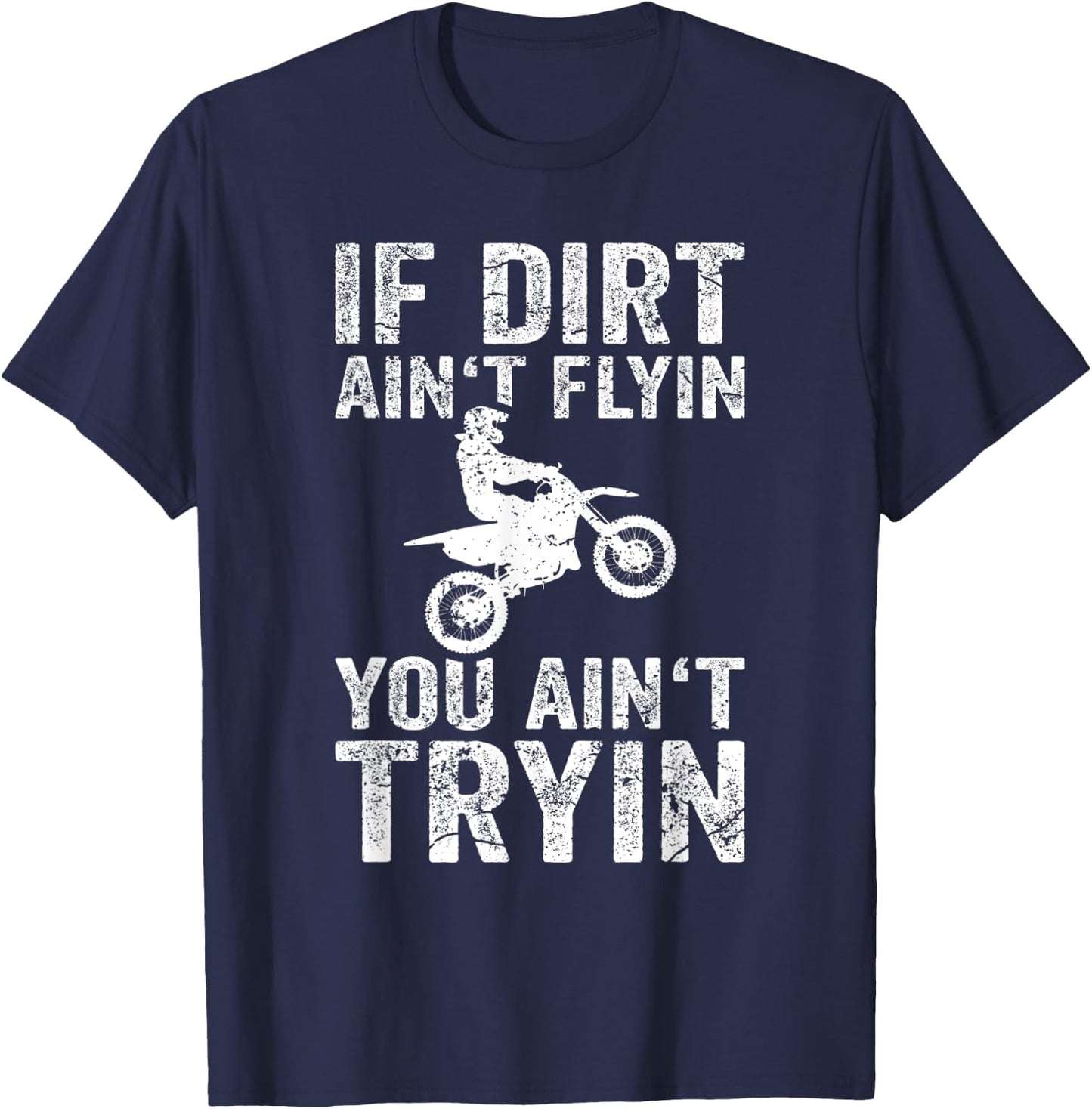4T Dirt Bike Shirts Motocross T-Shirt - T-Shirt | Navy