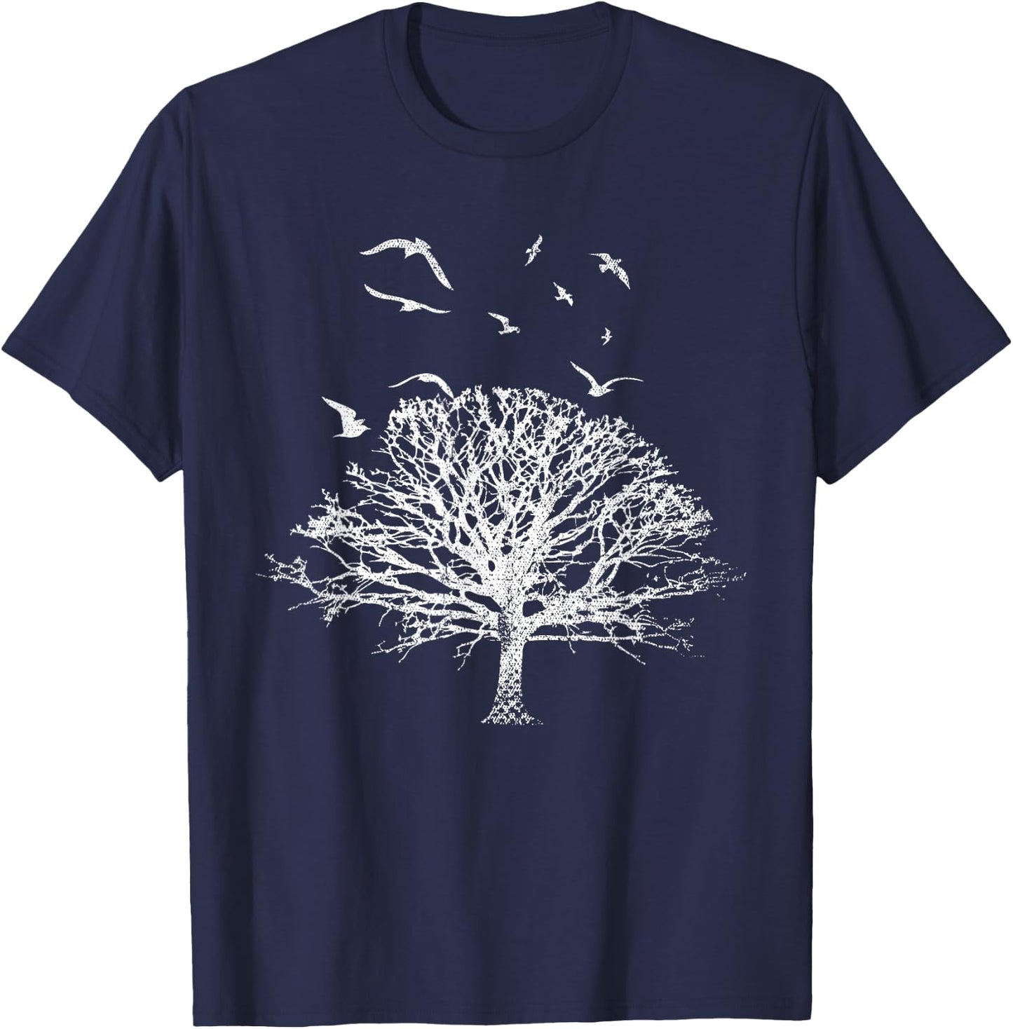 Flock Of Birds Outdoor Wildlife Nature Forest T-Shirt - T-Shirt | Navy