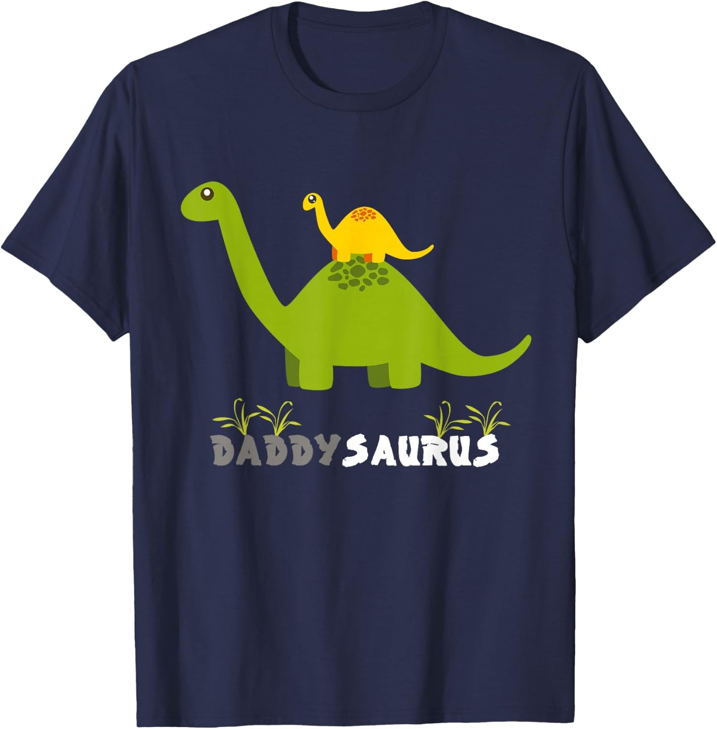 Daddysaurus Shirt Funny Father Dinosaur Daddy Saurus T-Shirt - T-Shirt | Navy