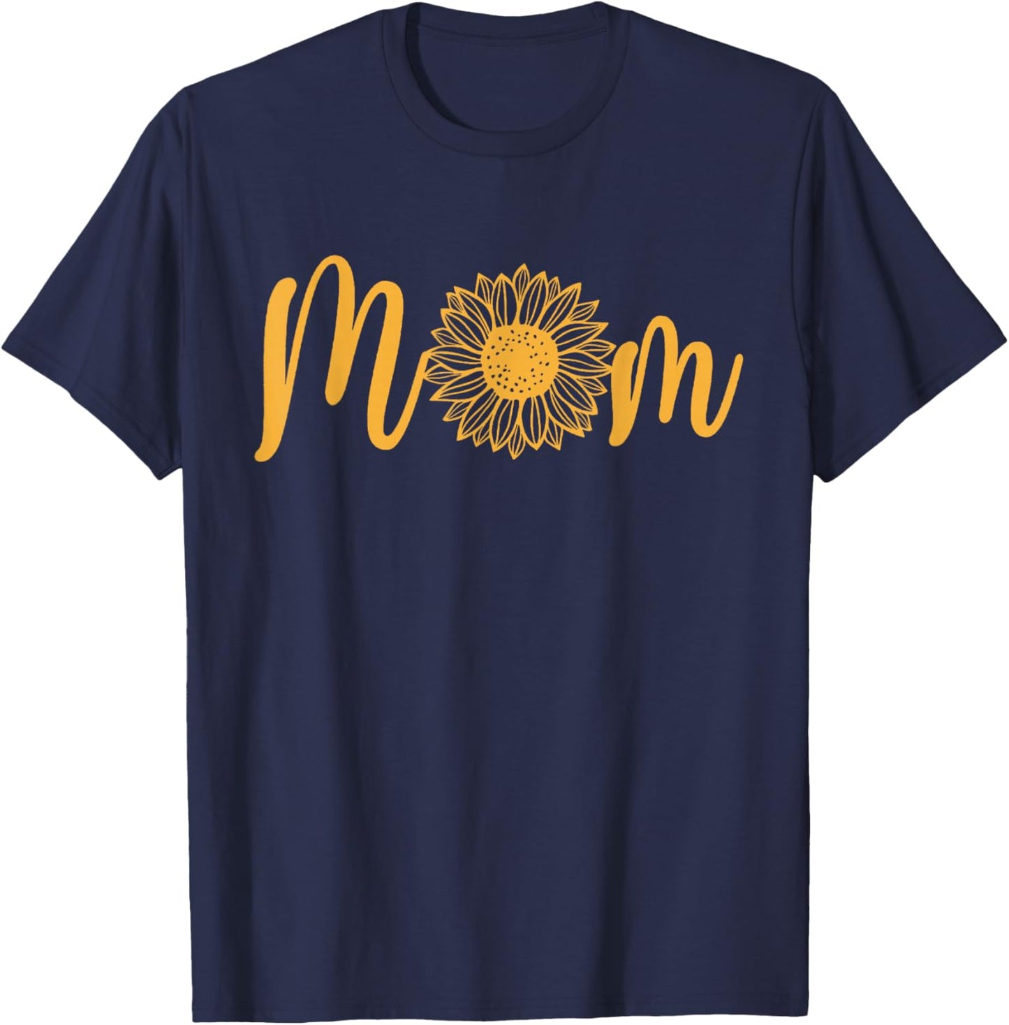 Mom Of The Birthday Girl Sunflower Party Family Matching T-Shirt - T-Shirt | Navy