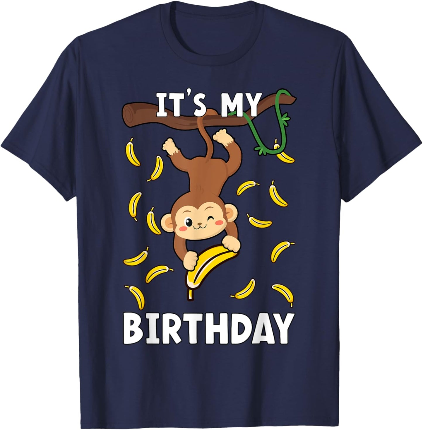 Birthday monkey Years Old monkeys B-day T-Shirt - T-Shirt | Navy